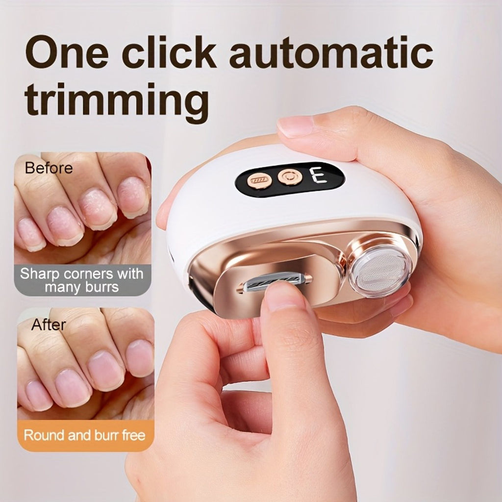smart electric nail clipper 2 in 1 trimmer usb