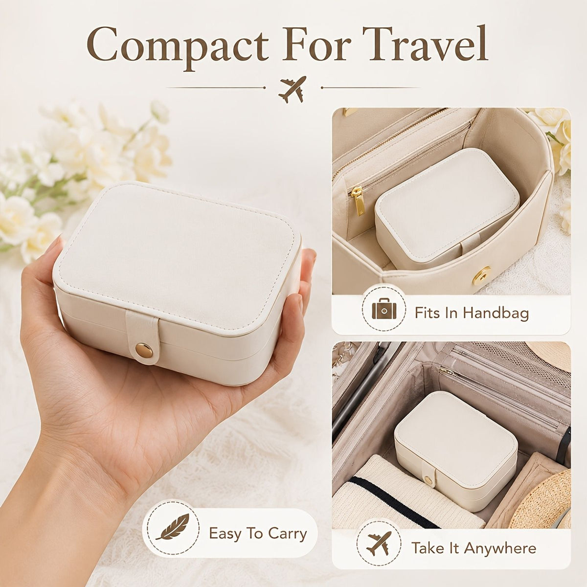 1pc jewelry storage box large capacity 2 layer jewelry box image 6