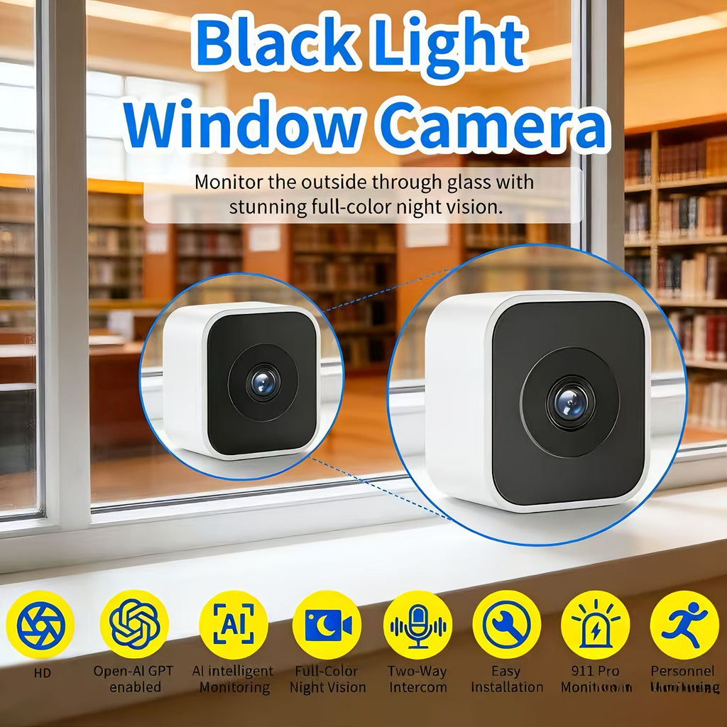 1pc/2pcs High-Definition 6MP Window Security Camera, Smart Indoor Wifi Camera, Supports 2.4Ghz/5Ghz Networks, Equipped with AI Full-Color Night Vision, Motion And Human Detection, And Supports 911 Emergency Alerts. Quick And Easy Installation image 8