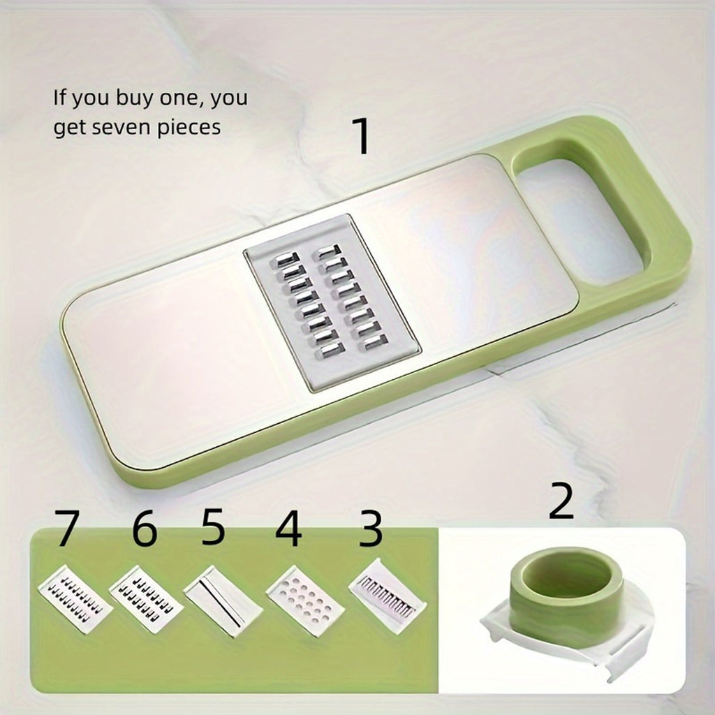 7pcs stainless steel multifunctional vegetable slicer grater image 10