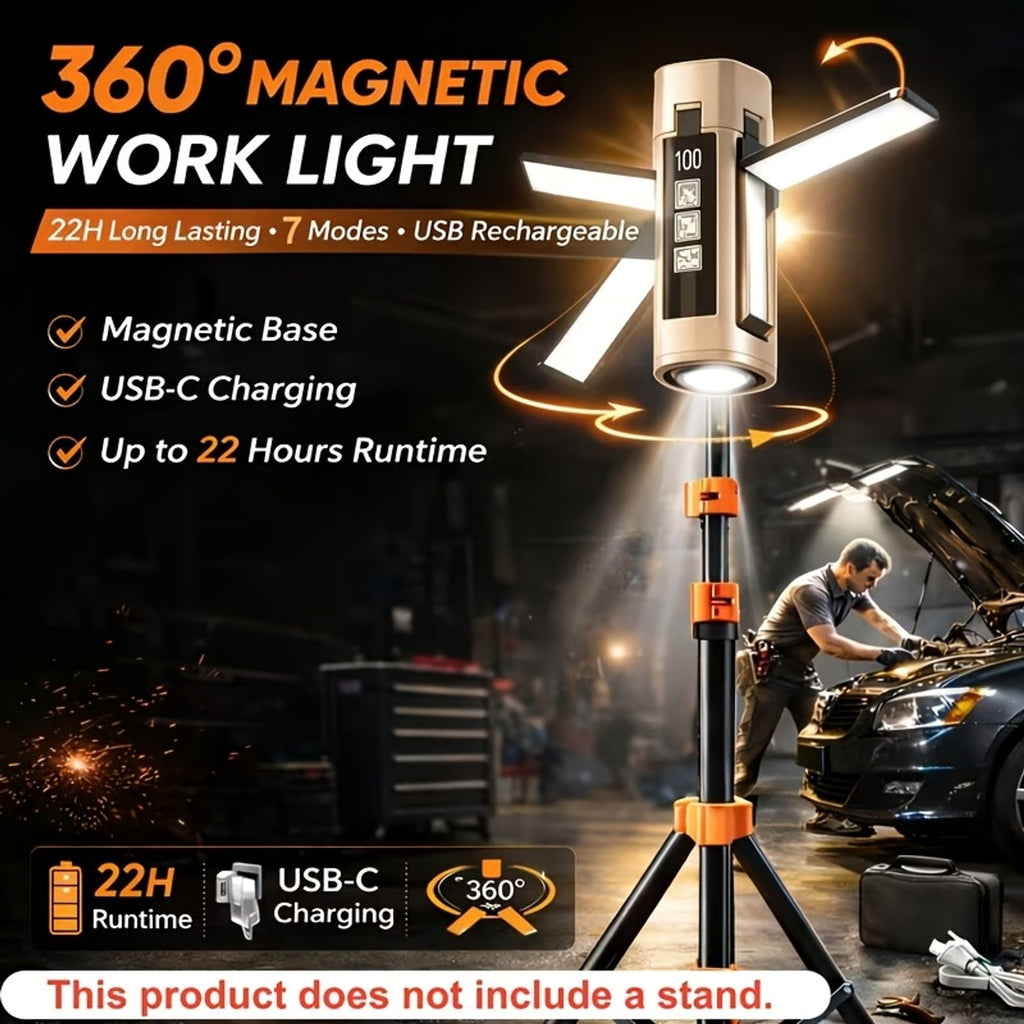 extendable magnetic work light rechargeable led inspection image 2