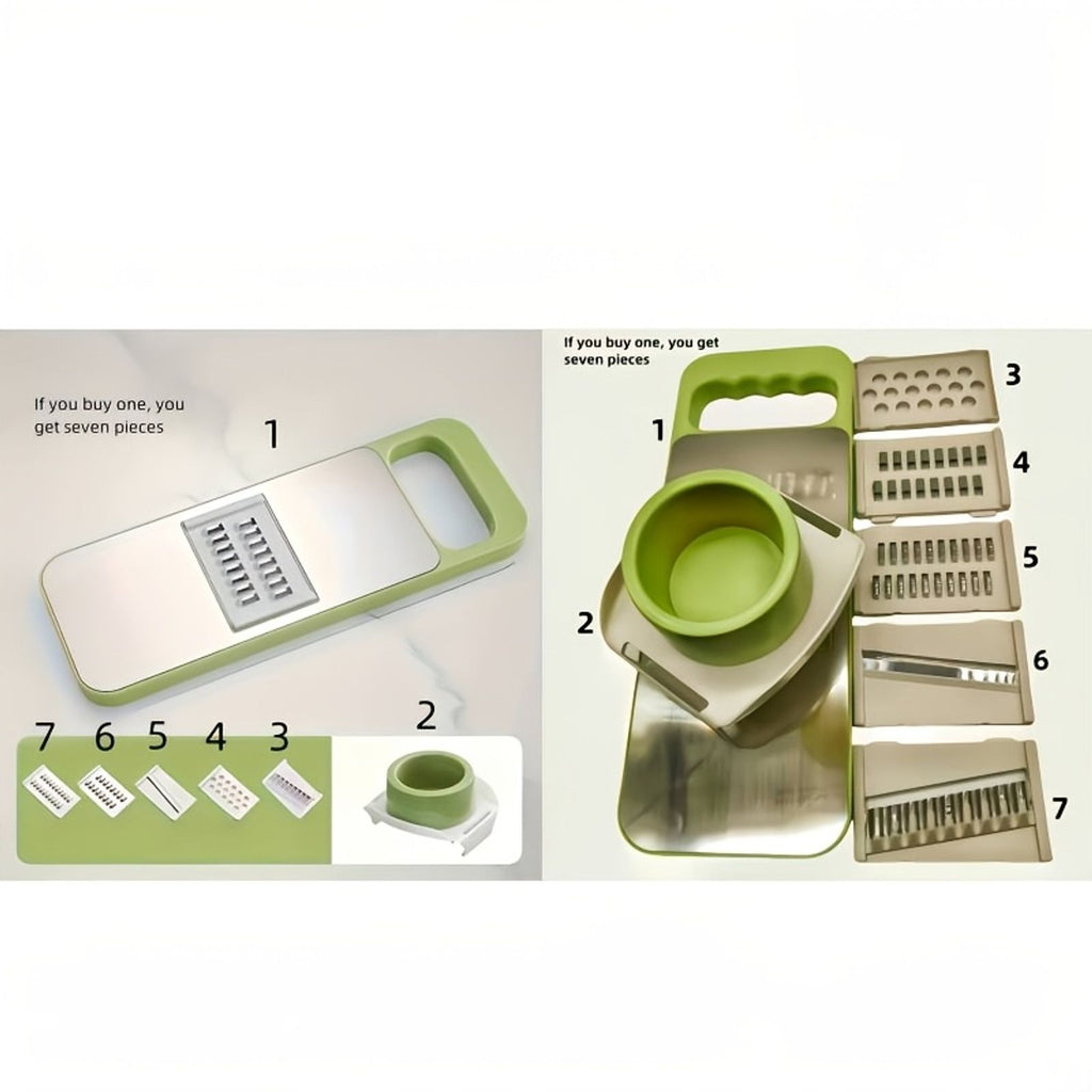 7pcs stainless steel multifunctional vegetable slicer grater image 12