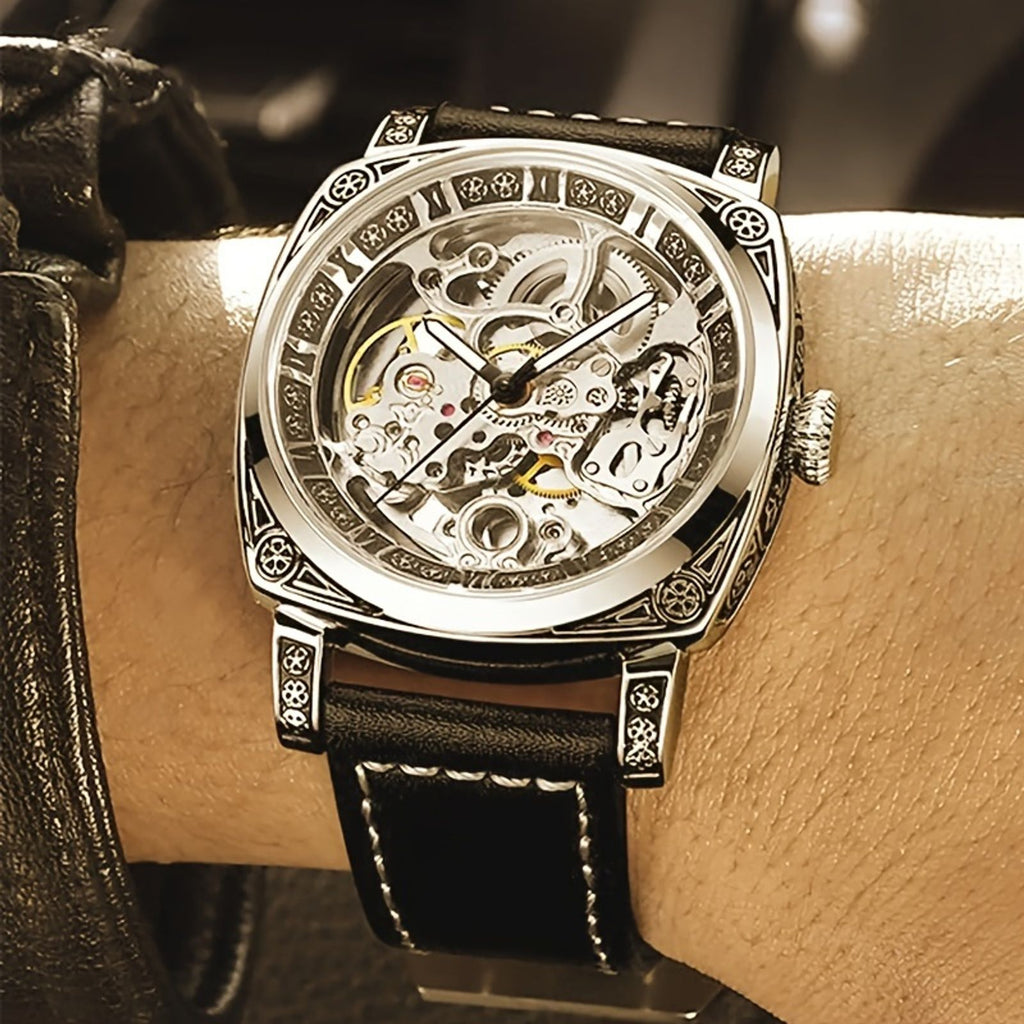 a mens fashionable trendy carved hollow carved image 8