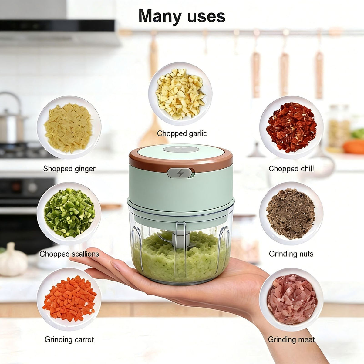 electric mini food chopper compact portable kitchen image 8