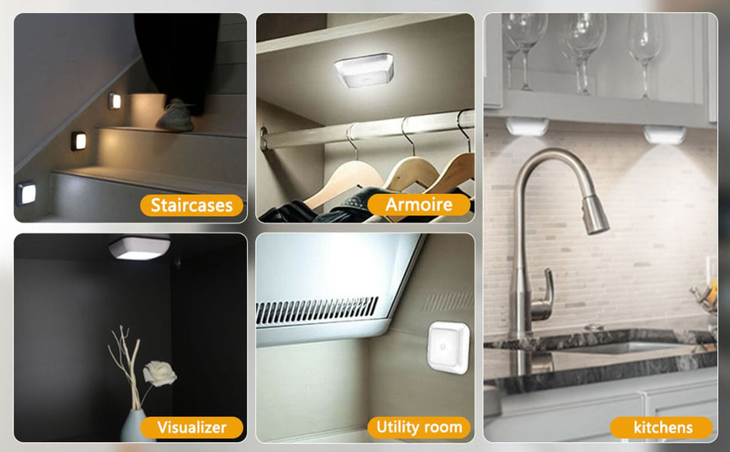 motion sensor night light auto battery powered closet stair image 6