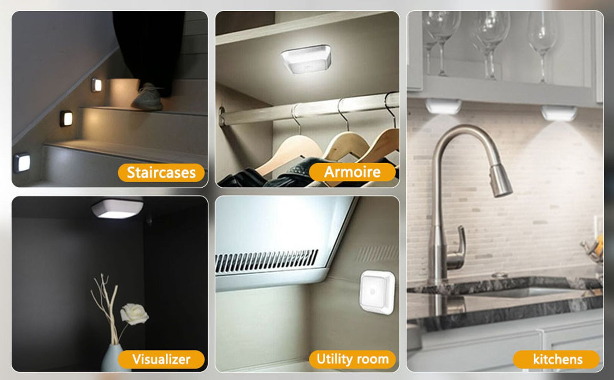 motion sensor night light auto battery powered closet stair image 6